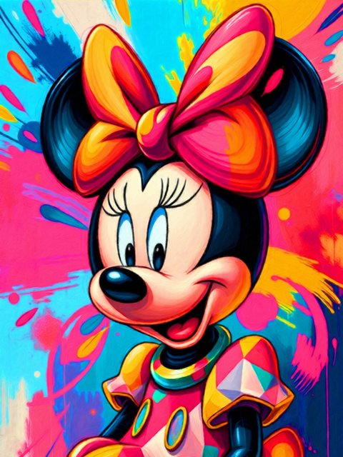 Minnie Mouse bunt Pop art - Peggy Liebenow1